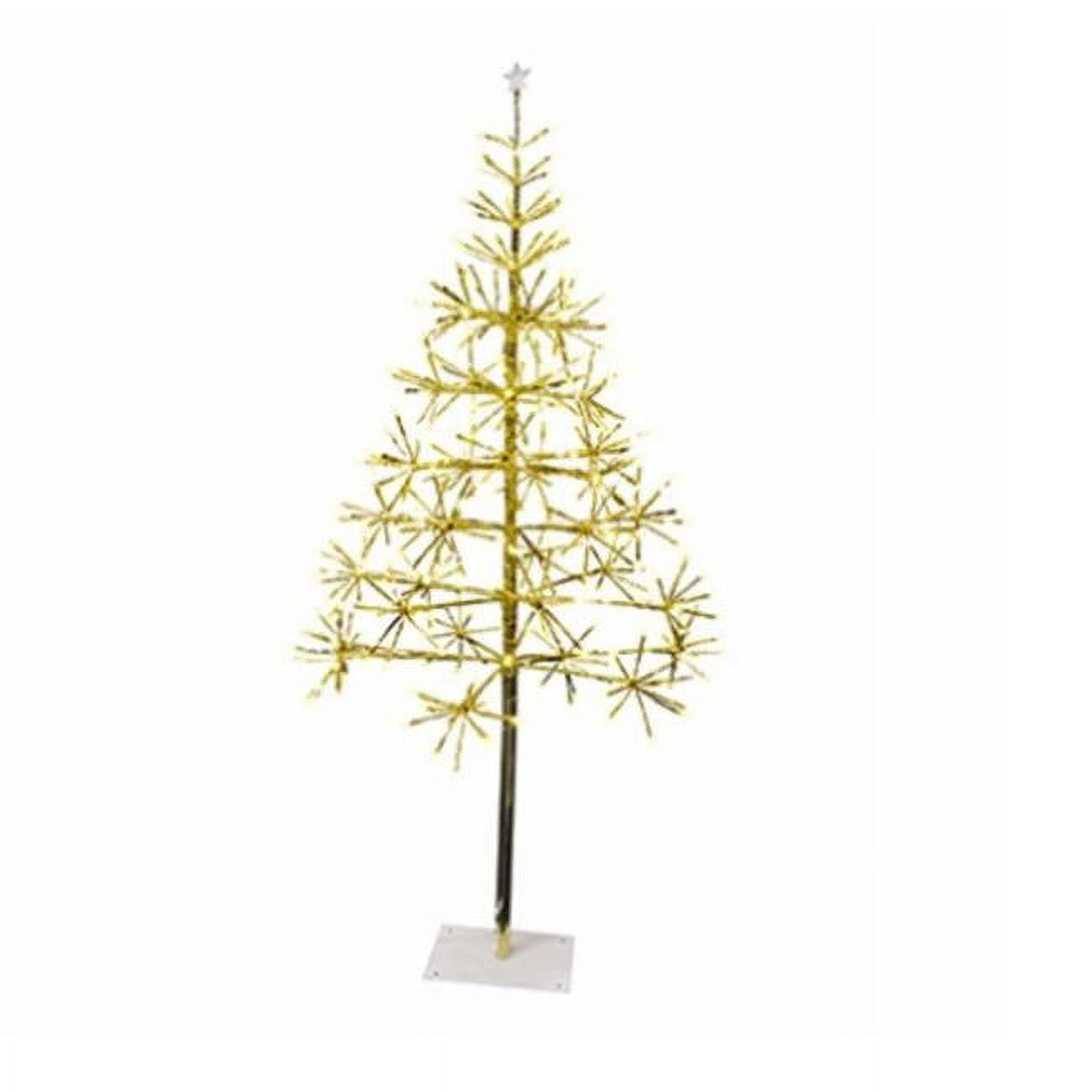 Holiday Bright Lights 266691 42 in. Christmas LED Light Burst Gold Tree, Warm White