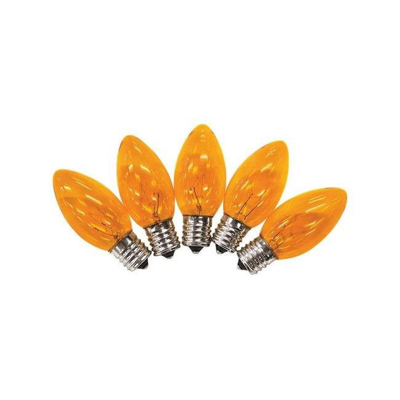 Holiday Bright Lights 9760836 C9 Christmas Light Bulbs, Orange, 1 in