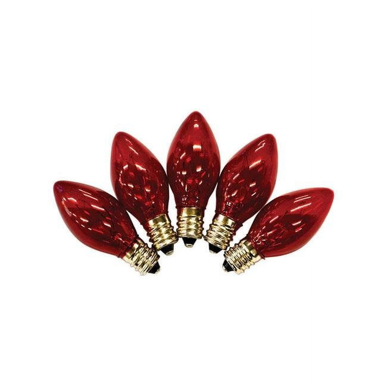 Holiday Bright Lights 9760976 C7 Christmas Light Bulbs, Red, 1 in. 25