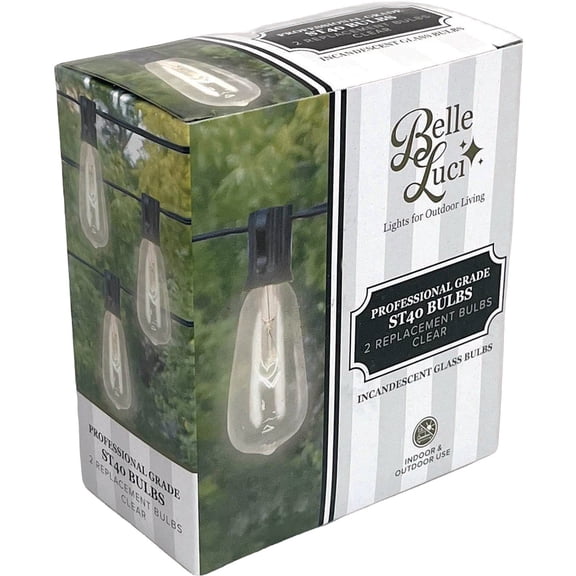 Holiday Bright Lights Belle Luci ST40 String Light Set Replacement Bulb - Pack of 8