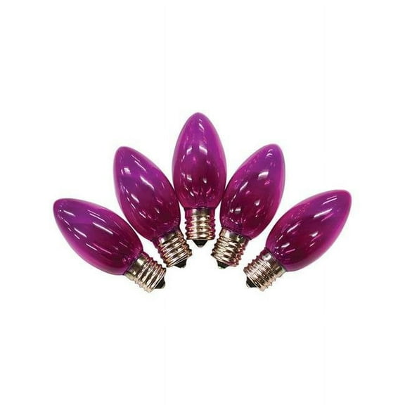 Holiday Bright Lights Incandescent C9 Purple 25 ct Replacement Christmas Light Bulbs 0.08 ft.