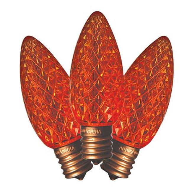 Holiday Bright Lights LED C9 Orange 25 ct Replacement Christmas Light