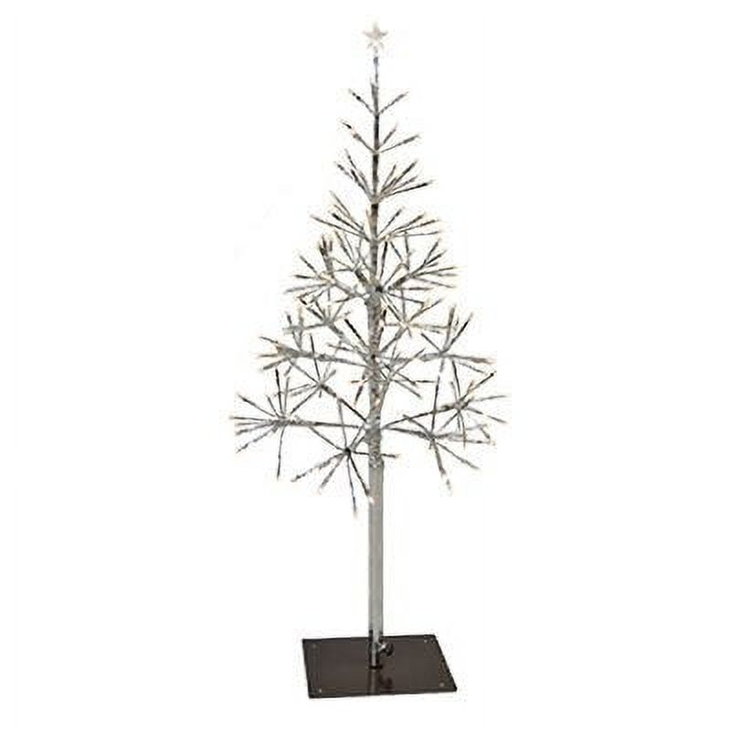 Holiday Bright Lights Light Burst Tree Silver, LED, Pure White, Twinkle