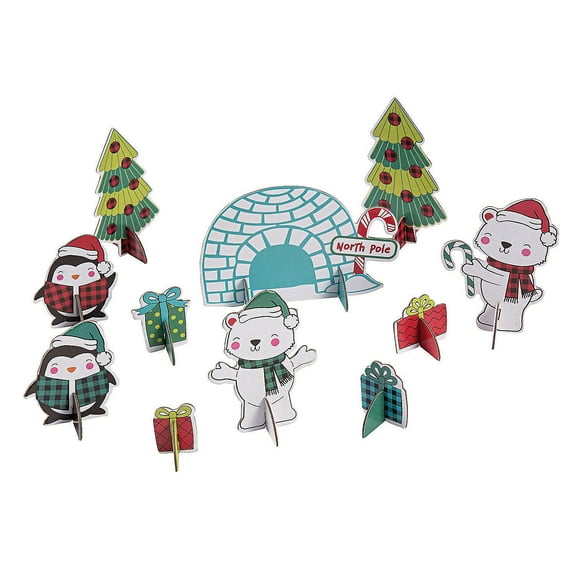 Holiday Build And Play Scenery Giveaway - Party Favors - 12 Pieces