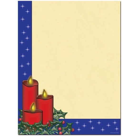 Holiday Candles Letterhead Laser & Inkjet Printer Paper, 80 pack
