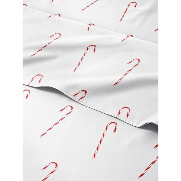 Candy Canes Holiday Sheet Set Queen Size