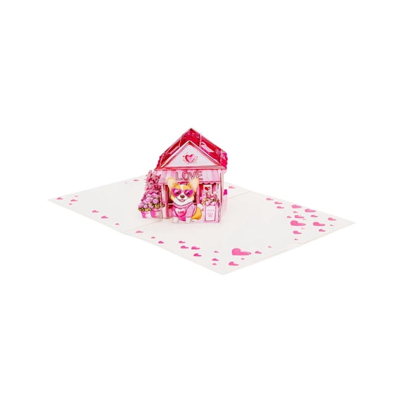 Holiday Cards Clearance! Valentine's Day Greeting Card 3D Three Dimensionals Creative Handmade Blessing Card Romantices Stares × Valentine's Day Card,Corgi