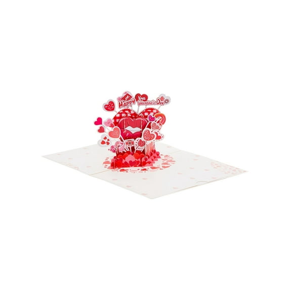 Holiday Cards Clearance! Valentine's Day Greeting Card 3D Three Dimensionals Creative Handmade Blessing Card Romantices Stares × Valentine's Day Card,Love heart