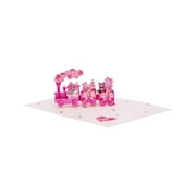 Holiday Cards Clearance! Valentine's Day Greeting Card 3D Three Dimensionals Creative Handmade Blessing Card Romantices Stares × Valentine's Day Card，train