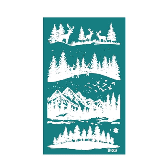 Holiday Ceramics Template Set Reusable Paper Materials for Clay Earrings and Craft Decorations