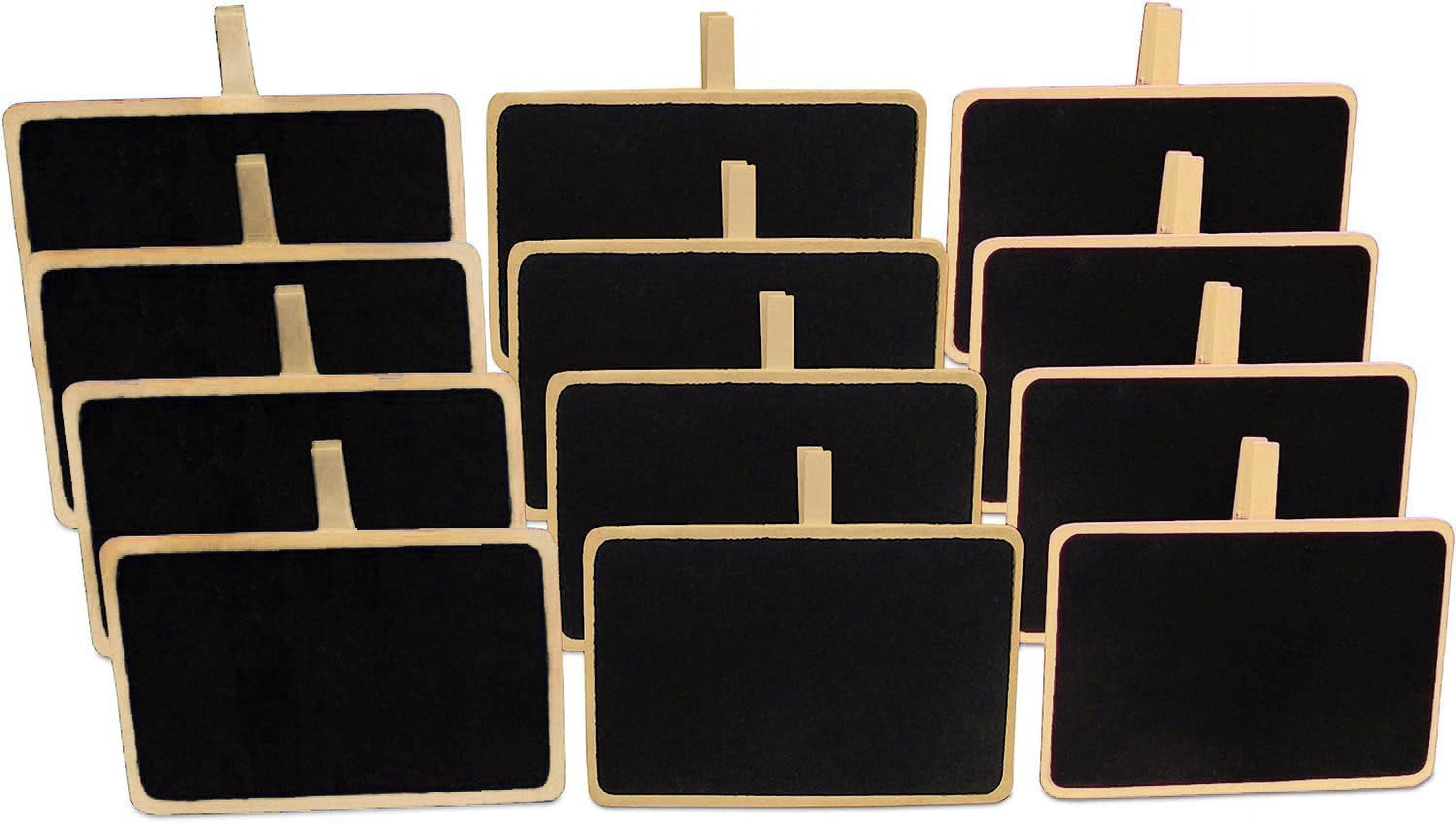 Holiday Chalkboard Clip, Mini Wooden Square Shaped Chalkboard