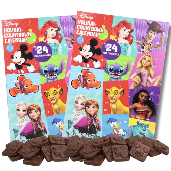 Holiday Character Countdown, Christmas Advent Calendars, Pack of 2, 1.76 Ounces per Calendar