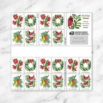 Holiday Cheer Forever Postage Stamp 1 Book of 20 First Class US Postal Christmas Celebrations Wedding Anniversary Party Traditions (20 Stamps)