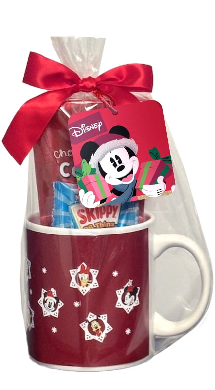 Mickey Mouse Holiday Chocolate Mug Gift Set with Ghirardelli Cookies & Skippy Peanut Butter Thins