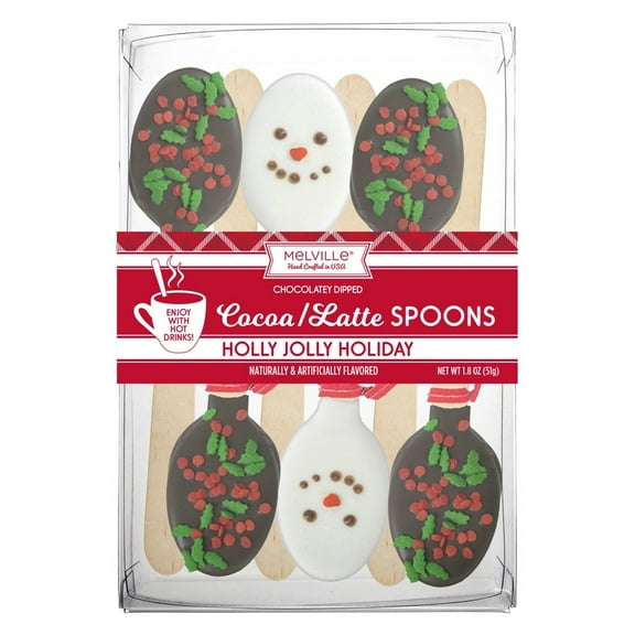 Holiday Chocolatey-Dipped Spoons, 6 Count Gift Pack