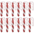 thumbnail image 1 of Holiday Christmas 15" Red and White Candy Cane Stripe Beaded Tie Necklaces Party Pack Party Favors  (12 pack), 1 of 3