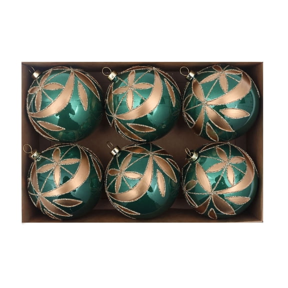 Holiday Christmas Ball Ornament Set, 6-Piece, 8 cm, Army Green, Shatterproof Hanging Baubles for Holiday Tree, Wreath and Party Decor