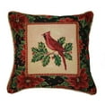 thumbnail image 1 of Holiday Christmas Poinsettia Design 18" X 18" Cushion Cover, 1 of 3
