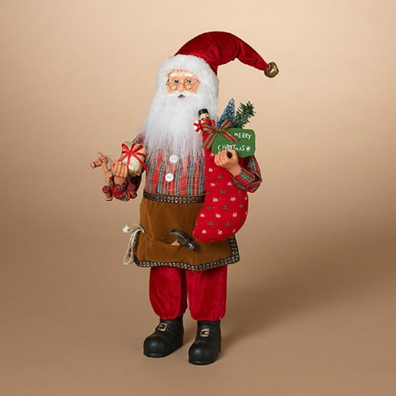Holiday Christmas Polyester Santa Claus Figurine 18 Inch New