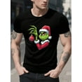 thumbnail image 1 of [Holiday Christmas T-Shirt] Christmas Genie Men's Printed Round Neck T-Shirt, Holiday T-Shirt, Suitable For Christmas - Multi Person Theme Party Clothing, 1 of 5