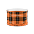 thumbnail image 1 of Holiday Autumn Plaid Wired Ribbon - 2 1/2" x 10 Yards, Orange, Black, White, Fall Decor, Halloween, Thanksgiving, Christmas Ribbon, Wreath, Bows, Gift Basket, 1 of 3