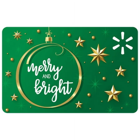 Holiday Classic Ornament Merry & Bright Walmart Gift Card