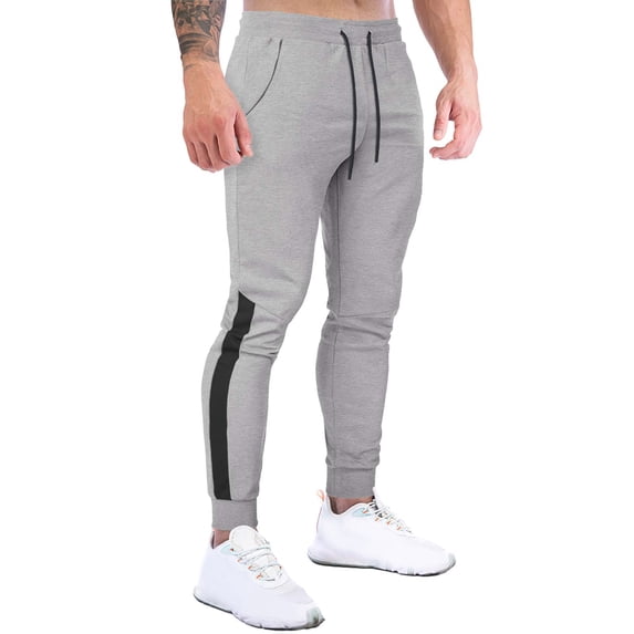 Holiday Clearance! AIEOTT Mens Joggers Sweatpants Slim Fit Athletic Workout Pants Casual Elastic Waist Drawstring Pants