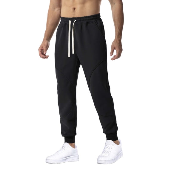 Holiday Clearance! AIEOTT Mens Solid Color Drawstring Waist Sweatpants Elastic Ankle Baggy Sweatpants Joggers
