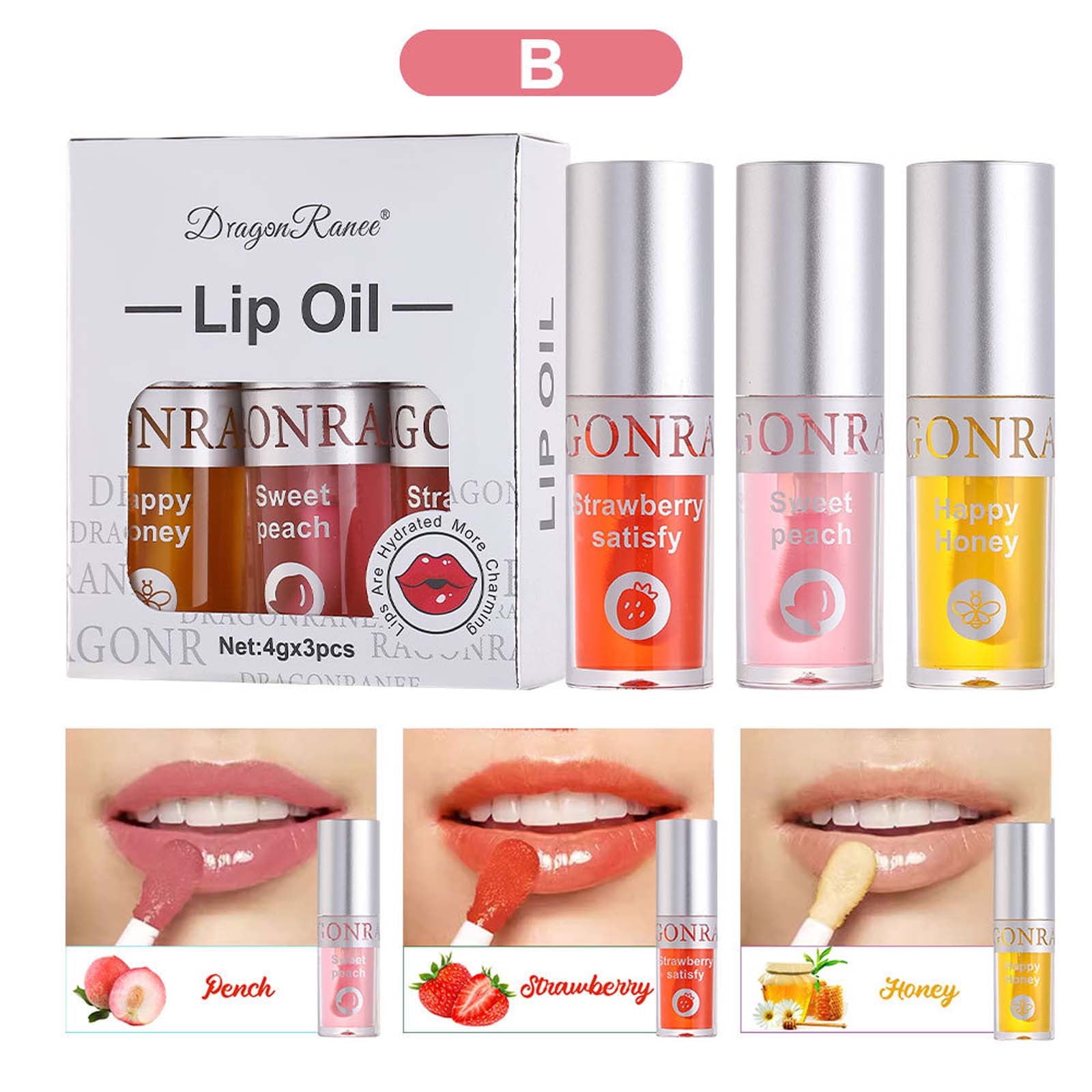 Holiday Clearance, Crystal Jelly Lip Oil Moisturizes, Moisturizes