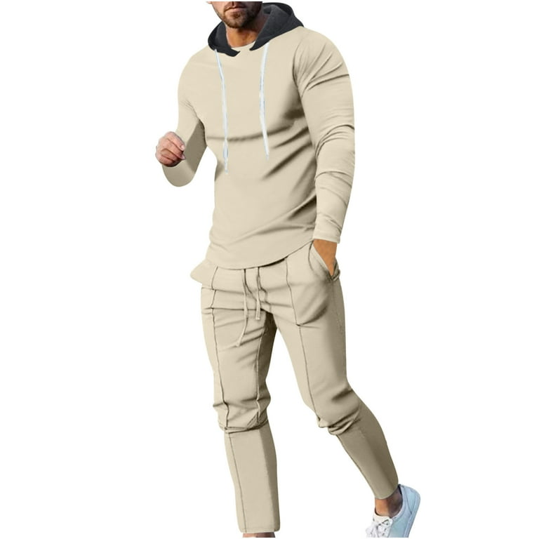 Mens matching sweatsuit set on sale