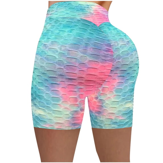 HomeGardon Summer Shorts,Yoga Pants for Women,Fashion Women Short Multicolor Tight High Waist Elasticity Sports Yoga Pants Shorts Women,S-XXL