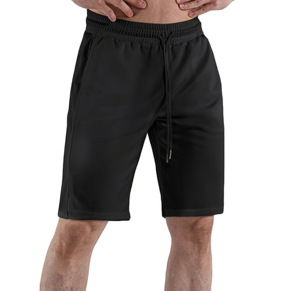 Mens Summer Swim Shorts Mens Fashion Casual Solid Drying Drawstring Elastic Waist Shorts Pants