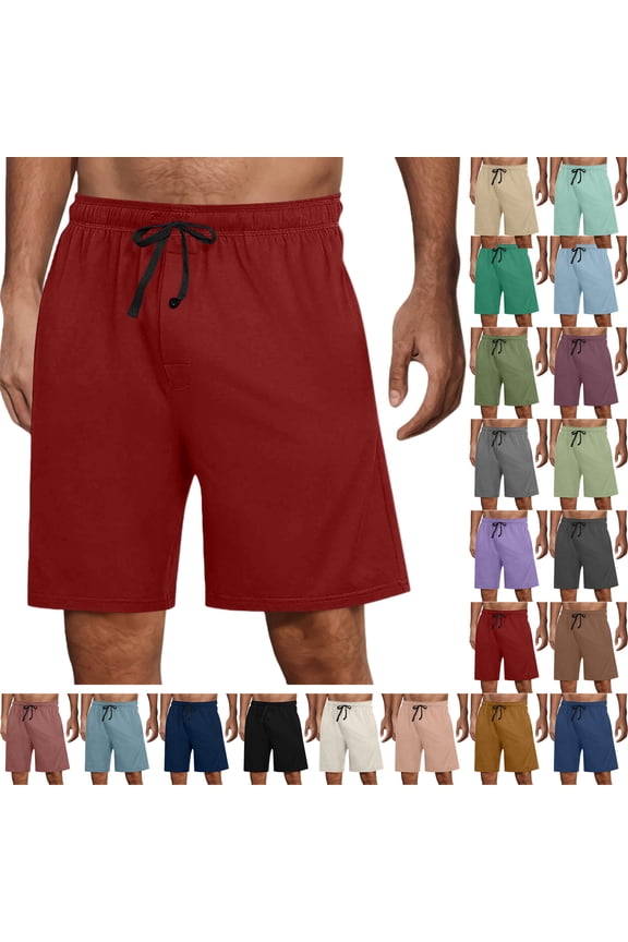 Holiday Clearance Mens Summer Swim Shorts Men's Summer Pocket Beach Breathable Sports Shorts Pants L, Gray
