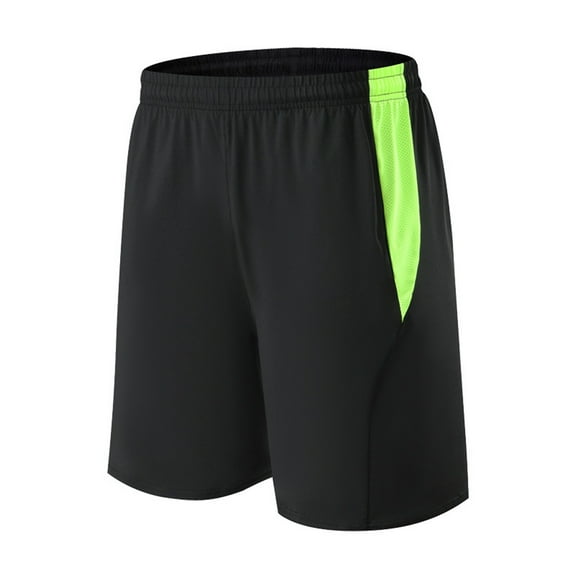 Holiday Clearance Running Shorts for Men, Men's Summer Leisure Basketball Elasticity Color Blocking Train Motion Shorts M, Green
