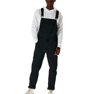 Holiday Clearance! ZVNAΖH Men's Denim Bib Overalls Fashion Slim Fit Jumpsuit with Pockets Workwear with Adjustable Straps