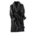 thumbnail image 1 of Holiday Clearance! ZVNAΖH Mens Fleece Robe, Short Cozy Plush Robes for Winter Soft Shawl Collar Warm Spa Bathrobe, 1 of 3