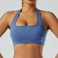 thumbnail image 1 of Holiday Clearance! ZVNAΖH Women Seamless Halter Sports Bra Open Back Workout Bras, 1 of 5