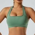 thumbnail image 1 of Holiday Clearance! ZVNAΖH Women Seamless Halter Sports Bra Open Back Workout Bras, 1 of 8