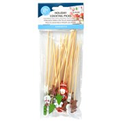 R&M International 5-Inch Holiday Cocktail Picks 25-Pack