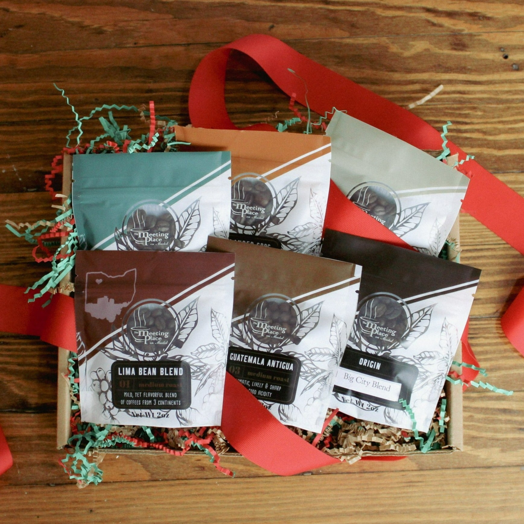 Holiday Coffee Variety Gift Set, 6 Gourmet Coffees in Gift Box