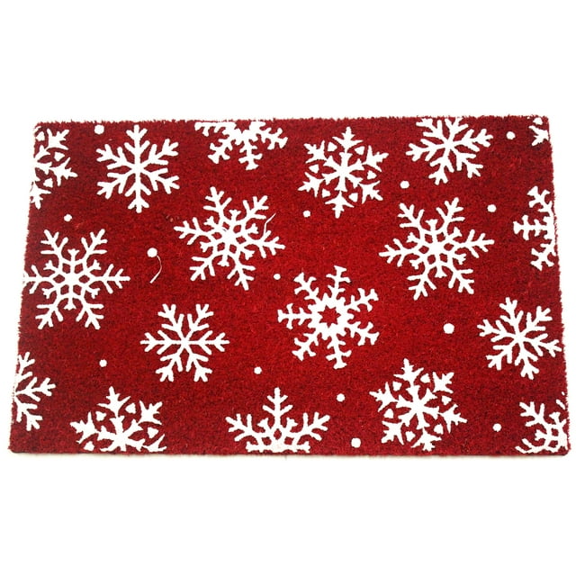 Holiday Coir Doormat Christmas Mat Entry, Front Door Outdoor