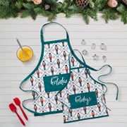 Holiday Collection Nutcracker 2-Piece Polycotton Adult and Kids Apron Set, Multi