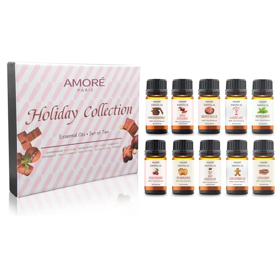 Holiday Collection Therapeutic-Grade Aromatherapy Essential Oil Set (10-Piece)-OLDSKU