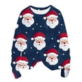 thumbnail image 1 of Holiday Cotton Sweatshirts Womens Long Sleeve Christmas Graphic Shirt Sweater Fall Xmas Cute Pullover, XXL Dark Blue, 1 of 4