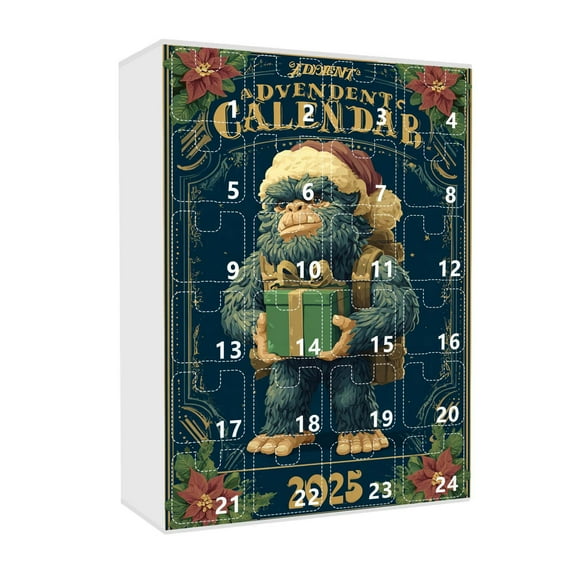 Holiday Countdown Calendar 2025 with Dolls and Pendants for Christmas Surprises and Festive Decorations