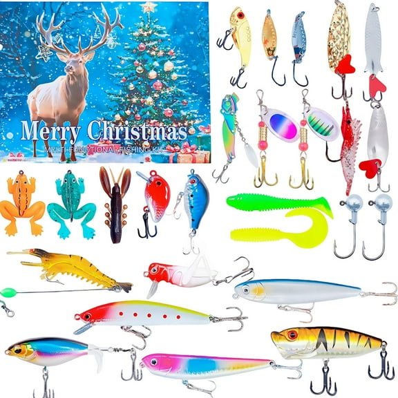 Holiday Countdown Gift Box Advent Calendar Fishing Set 1