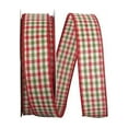thumbnail image 1 of Holiday Country Plaid Value Wired Edge Ribbon - Red & Green - 1.5 in. x 50 yards, 1 of 1
