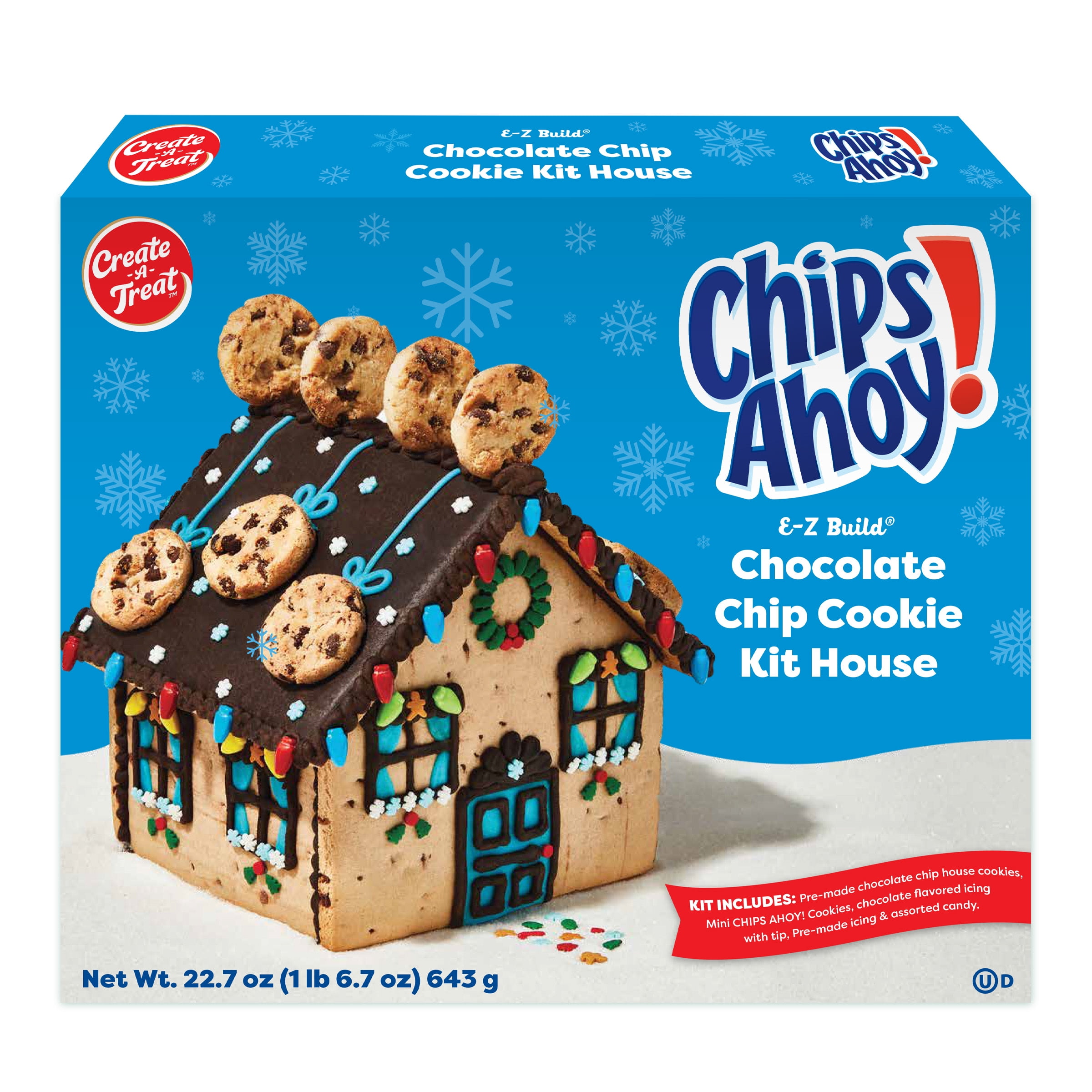 Holiday Create A Treat, Chips Ahoy Cookie House Kit, Medium Size, 22.7 oz, 1 Count