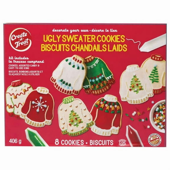 Create-A-Treat Ugly Sweater Cookie Kit 8 Each