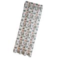 thumbnail image 1 of Holiday Curtains Christmas Snowflake Print Polyester Fabric Machine Washable Quick Setup Window Treatments, 1 of 8
